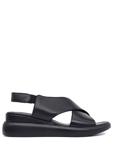 Черные кожаные сандалии