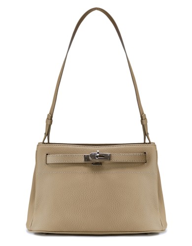 Хаки кожаная средняя женская сумка