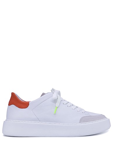 Белые кожаные демисезонные кеды