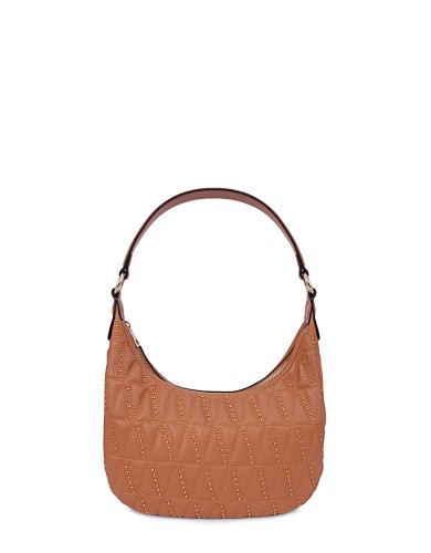 Коричневая кожаная средняя женская сумка