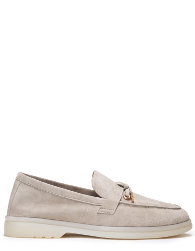 Бежевi замшеві  демісезонні лофери