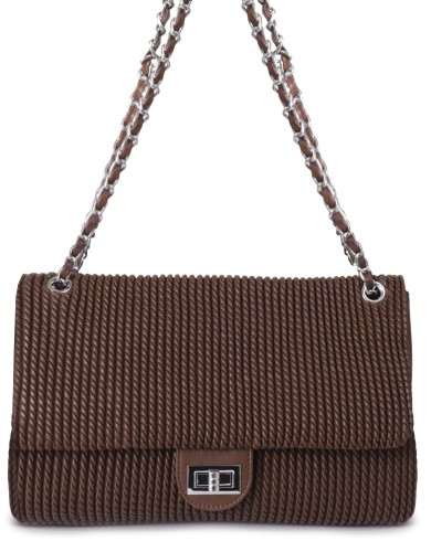 Коричневая кожаная большая сумка