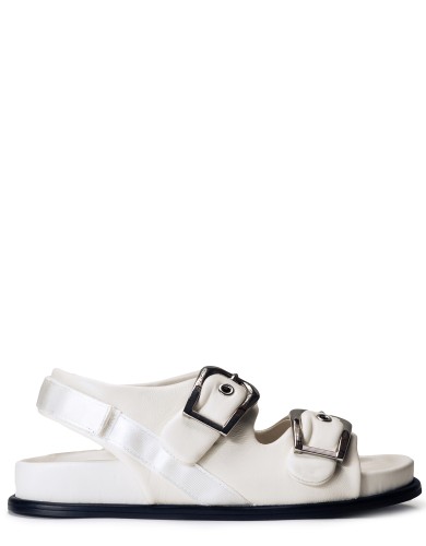 Белые кожаные сандалии