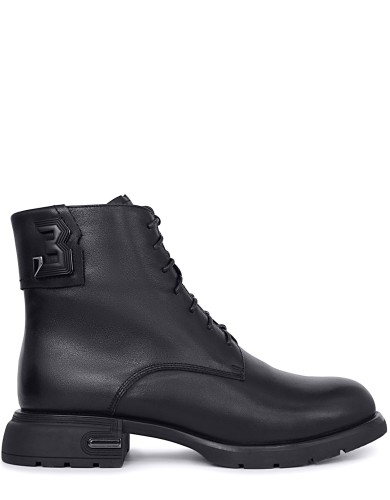 Черные кожаные демисезонные ботинки 