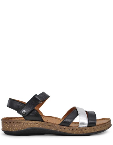 Разноцветные кожаные сандалии