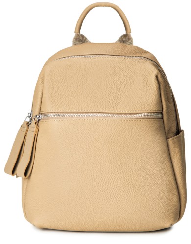 Коричневый кожаный рюкзак