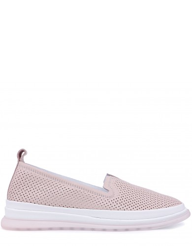 Рожеві  шкіряні літні  сліпони