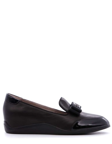 Черные  демисезонные лоферы