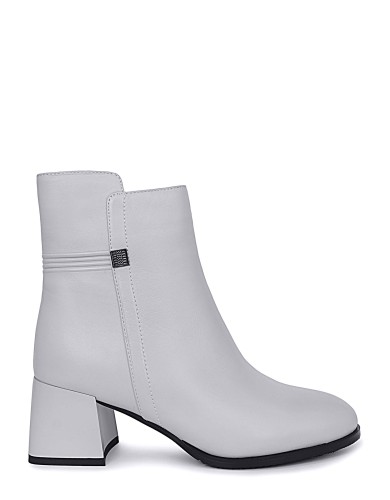 Сірі  шкіряні зимові черевики 