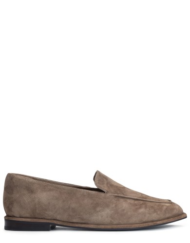 Хаки замшевые демисезонные  лоферы