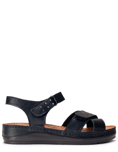 Черные кожаные сандалии