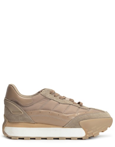 Бежевi шкіряні  демісезонні кросівки