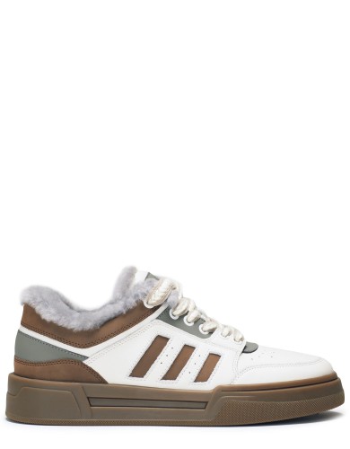 Різнобарвні шкіряні зимові кеди