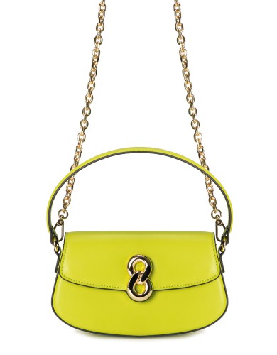 Зеленая кожаная маленькая женская сумка