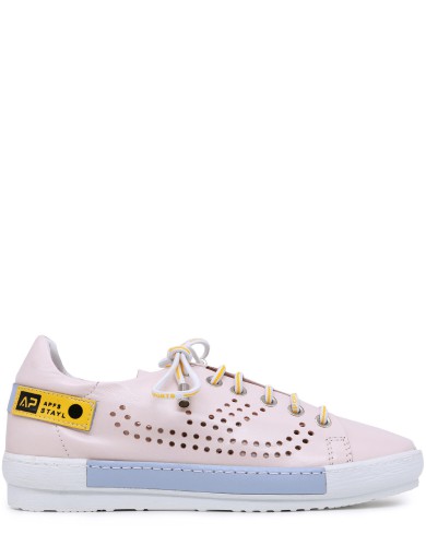 Кожаные летние кеды