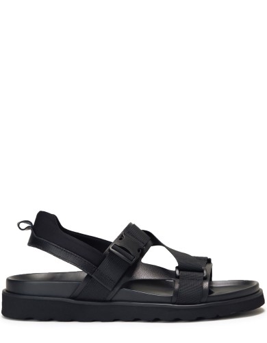 Черные кожаные сандалии