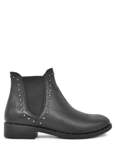 Черные кожаные демисезонные ботинки 