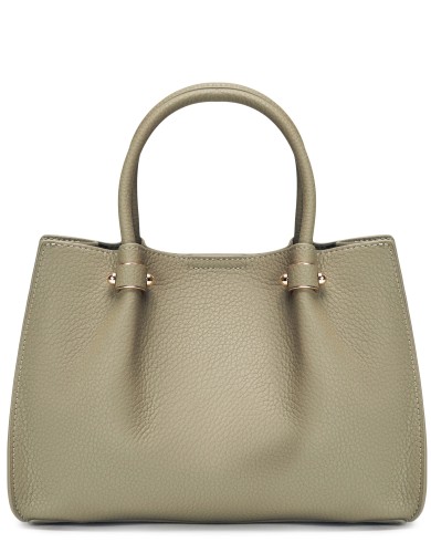 Зеленая кожаная средняя женская сумка