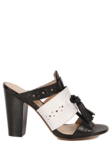 Різнобарвні шкіряні мюлі