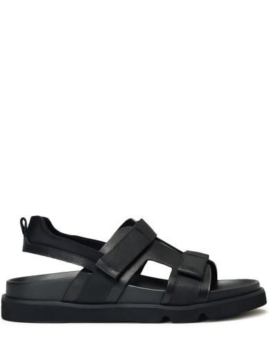 Черные кожаные сандалии