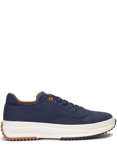 Синие текстильные демисезонные кеды