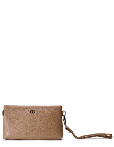 Коричневая кожаная маленькая женская сумка