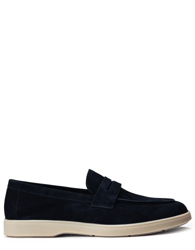 Чорні  замшеві  демісезонні лофери