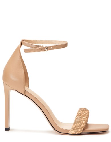 Бежевые замшевые летние босоножки