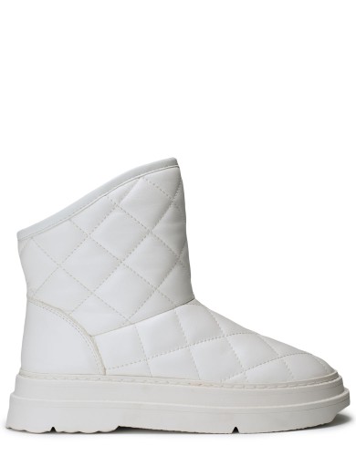 Білі шкіряні зимові уггі 