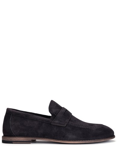 Коричневые замшевые демисезонные  лоферы