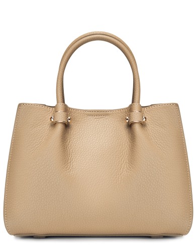 Хаки кожаная средняя женская сумка