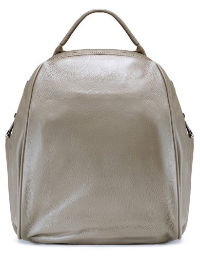 Серый кожаный рюкзак