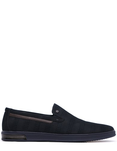 Сині нубукові демісезонні туфлі