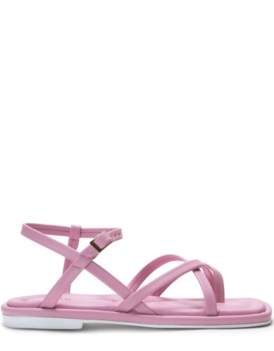 Рожеві шкіряні  сандалі