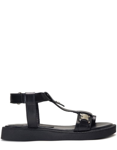 Черные кожаные сандалии