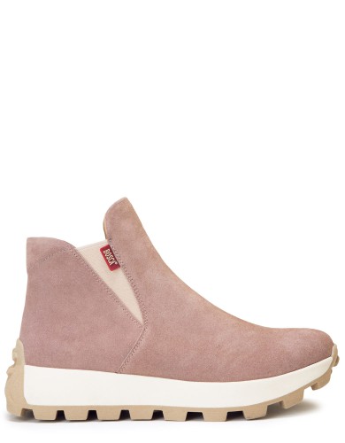 Бежевые замшевые демисезонные ботинки 