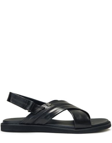 Черные кожаные сандалии