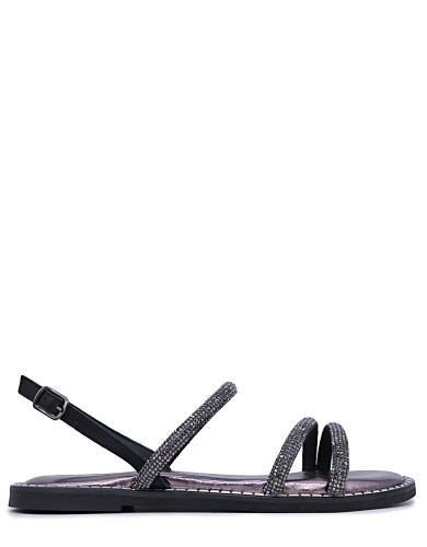 Черные кожаные сандалии