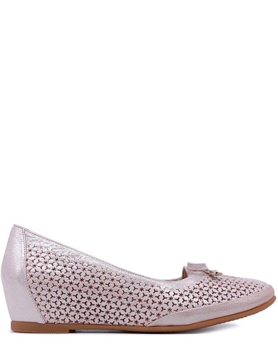 Пудрові  шкіряні літні  туфлі