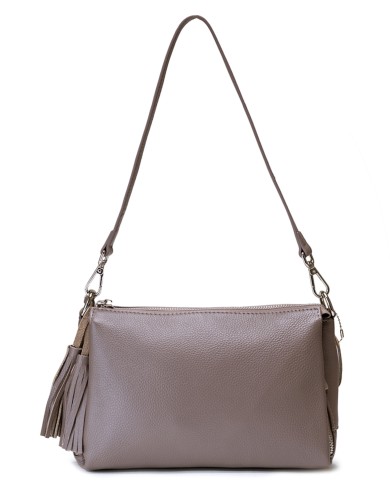 Фиолетовая кожаная маленькая женская сумка