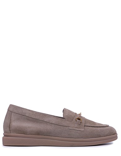 Бежевые  демисезонные лоферы