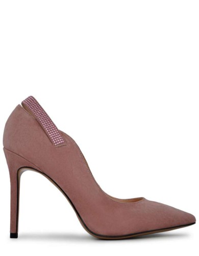 Рожеві  демісезонні туфлі на підборі