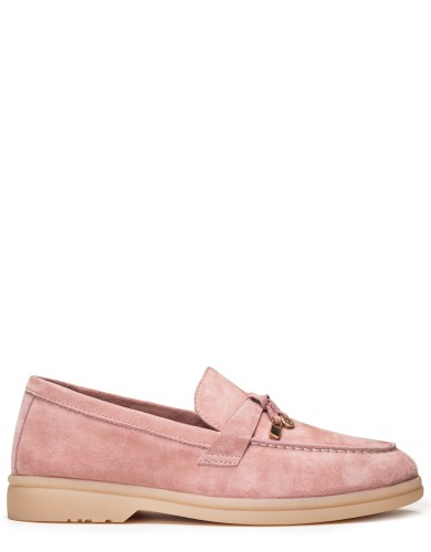 Розовые  демисезонные лоферы