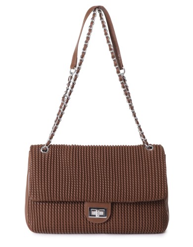 Коричневая кожаная большая сумка