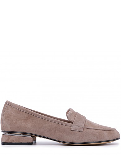 Бежевi замшеві  демісезонні лофери