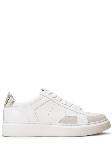 Белые кожаные демисезонные  кеды