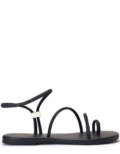 Черные кожаные сандалии