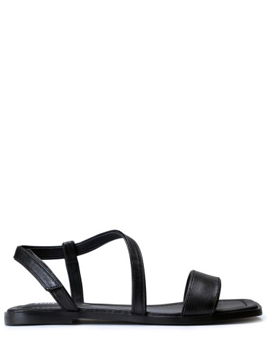 Чорні  шкіряні літні  сандалі