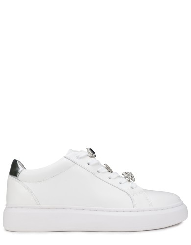 Белые кожаные демисезонные  кеды