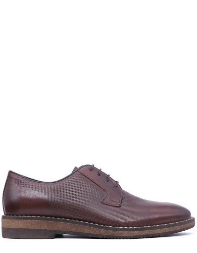 Коричневые кожаные демисезонные туфли